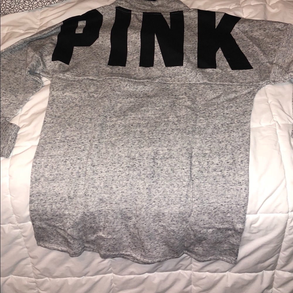 Victoria’s Secret PINK Gray Pullover (Half Zip)